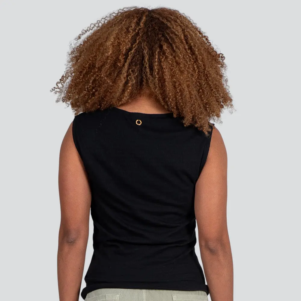 Regata Feminina Alça Larga Lisa Anarruga .E15658