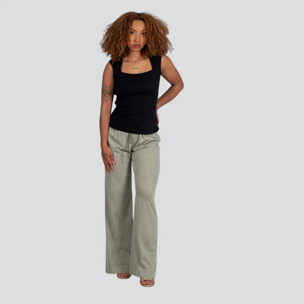 Regata Feminina Alça Larga Lisa Anarruga .E15658