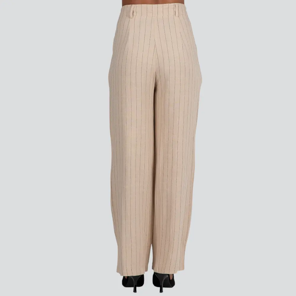 Calça Feminina Pantalona Linho Risca de Giz .X2409122C