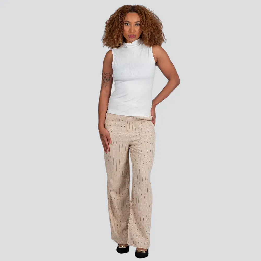 Regata Feminina Alça Larga Gola Alta .YS2767