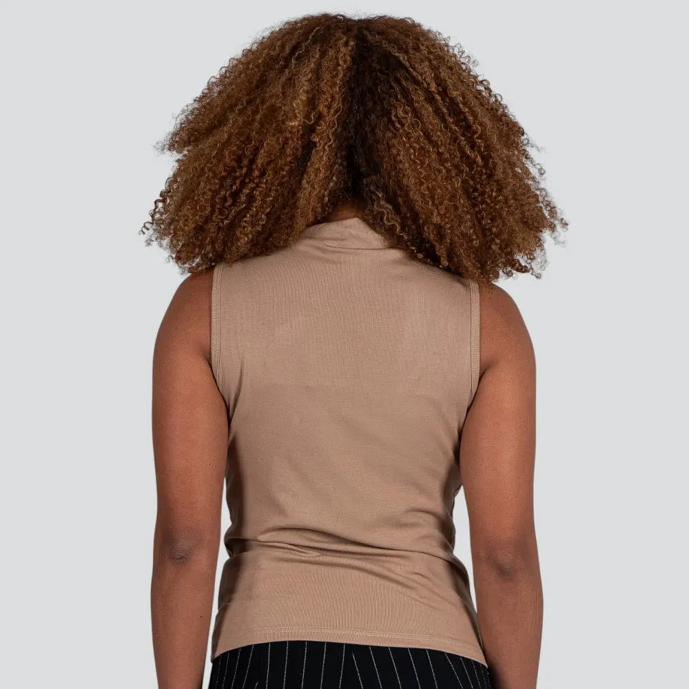 Regata Feminina Alça Larga Gola Alta .YS2767