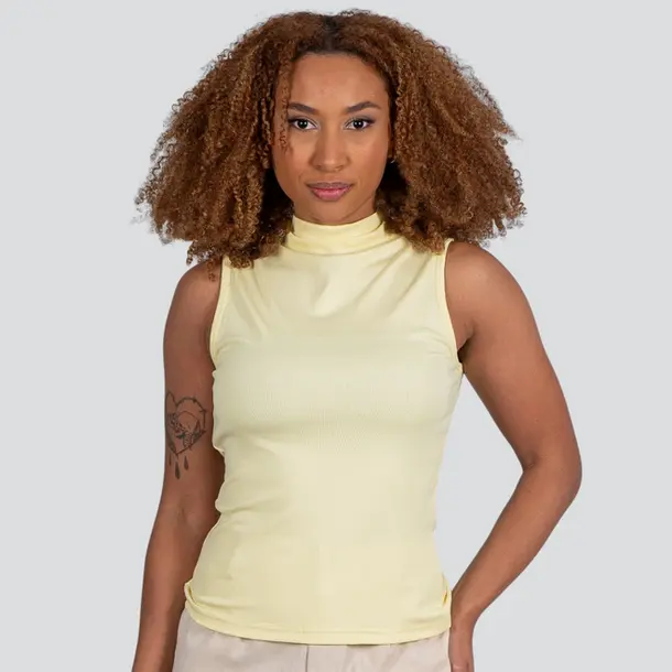 Regata Feminina Alça Larga Gola Alta .YS2767