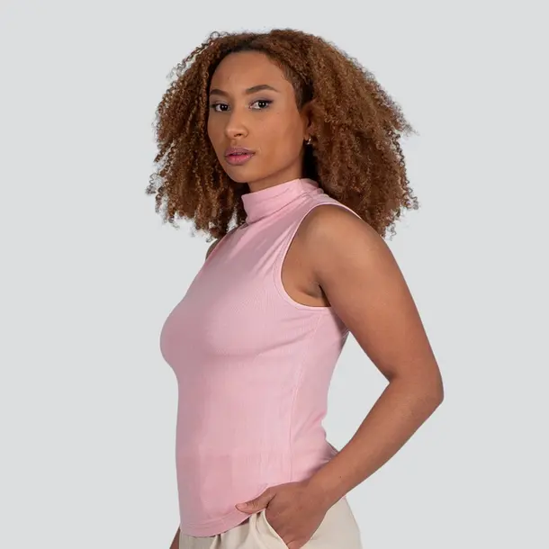 Regata Feminina Alça Larga Gola Alta .YS2767 Rosa