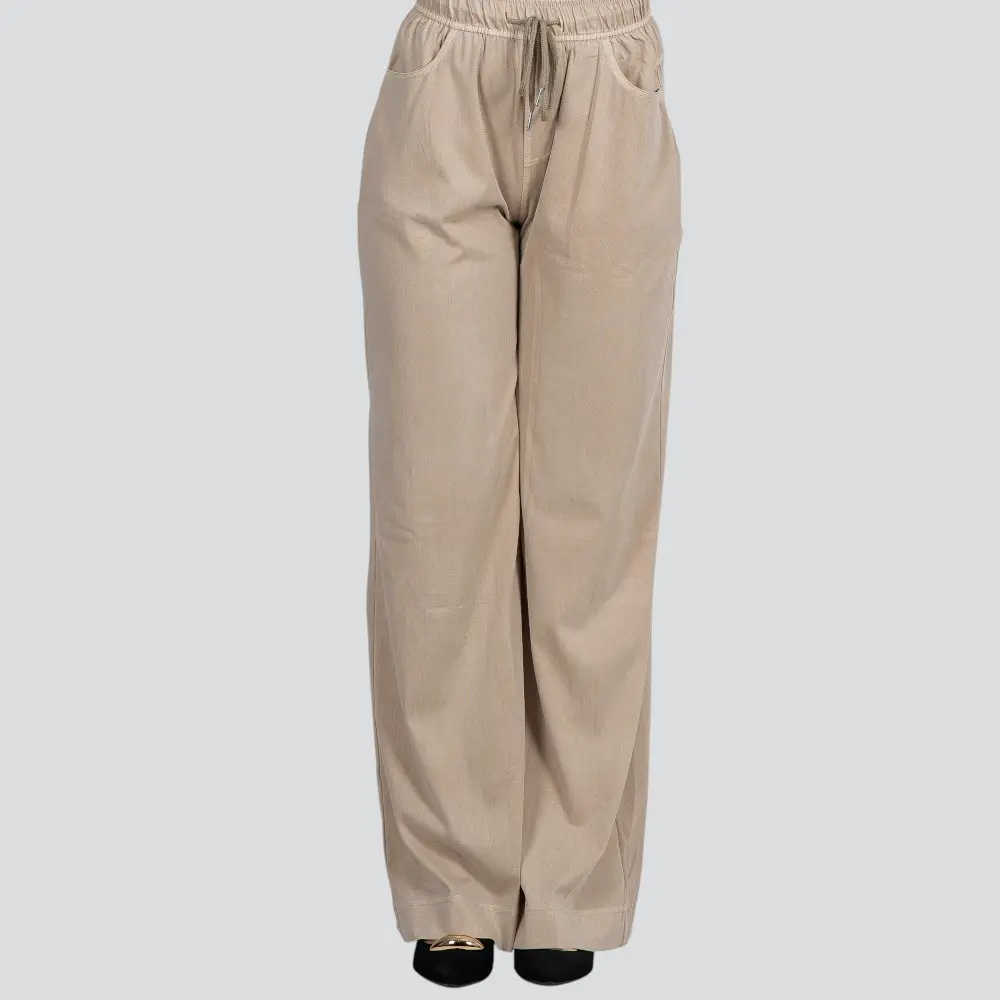 Calça Feminina Pantalona Jeans Leve .LU8805