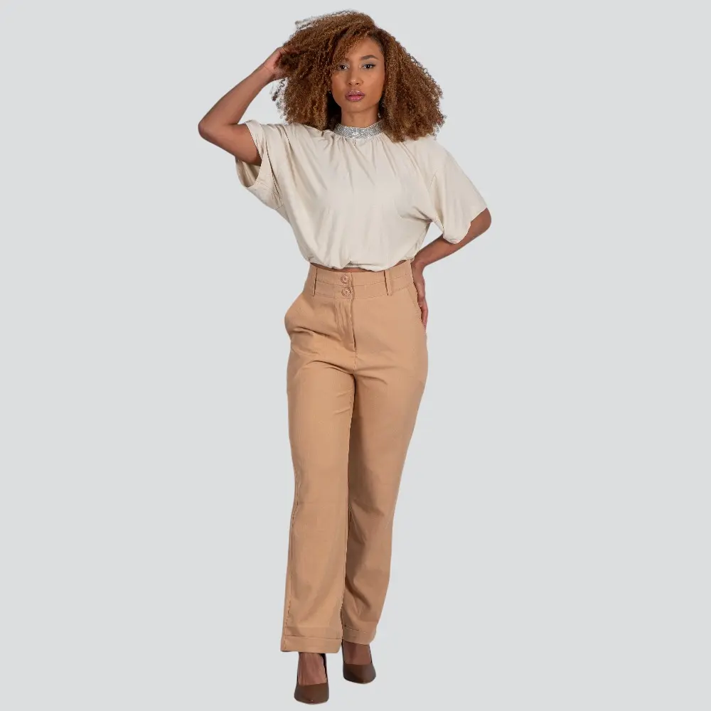 Blusa Feminina Manga Curta Creponada Com Gola de Brilho .E15671