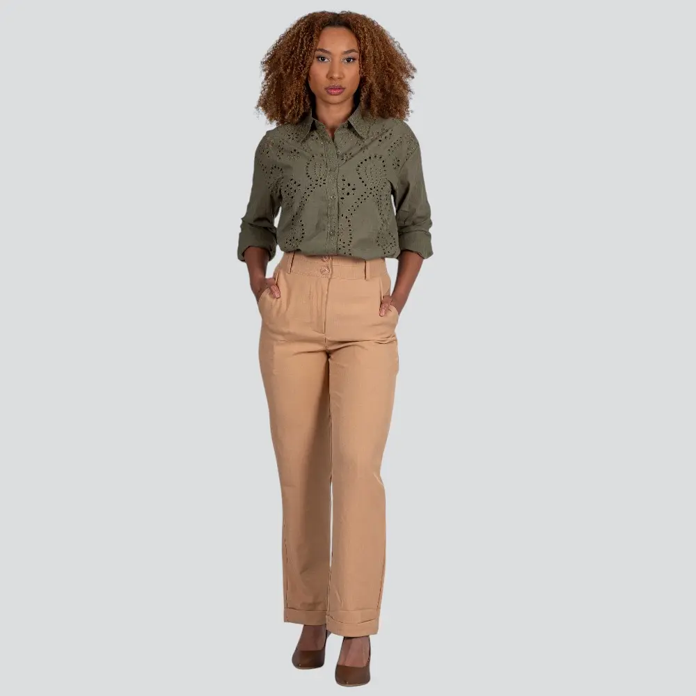 Camisa Feminina Manga Longa Laise .TY2501418C