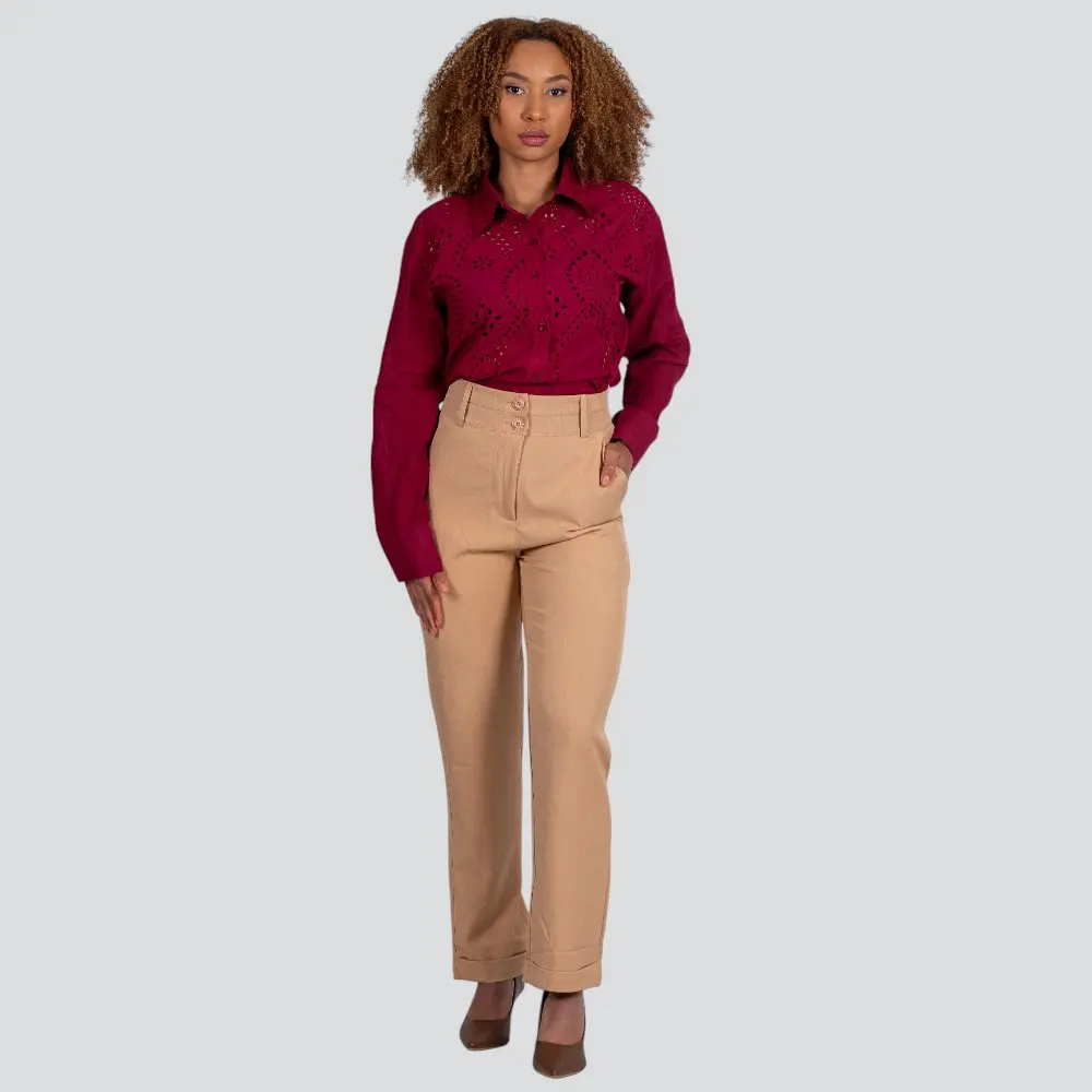 Camisa Feminina Manga Longa Laise .TY2501418C