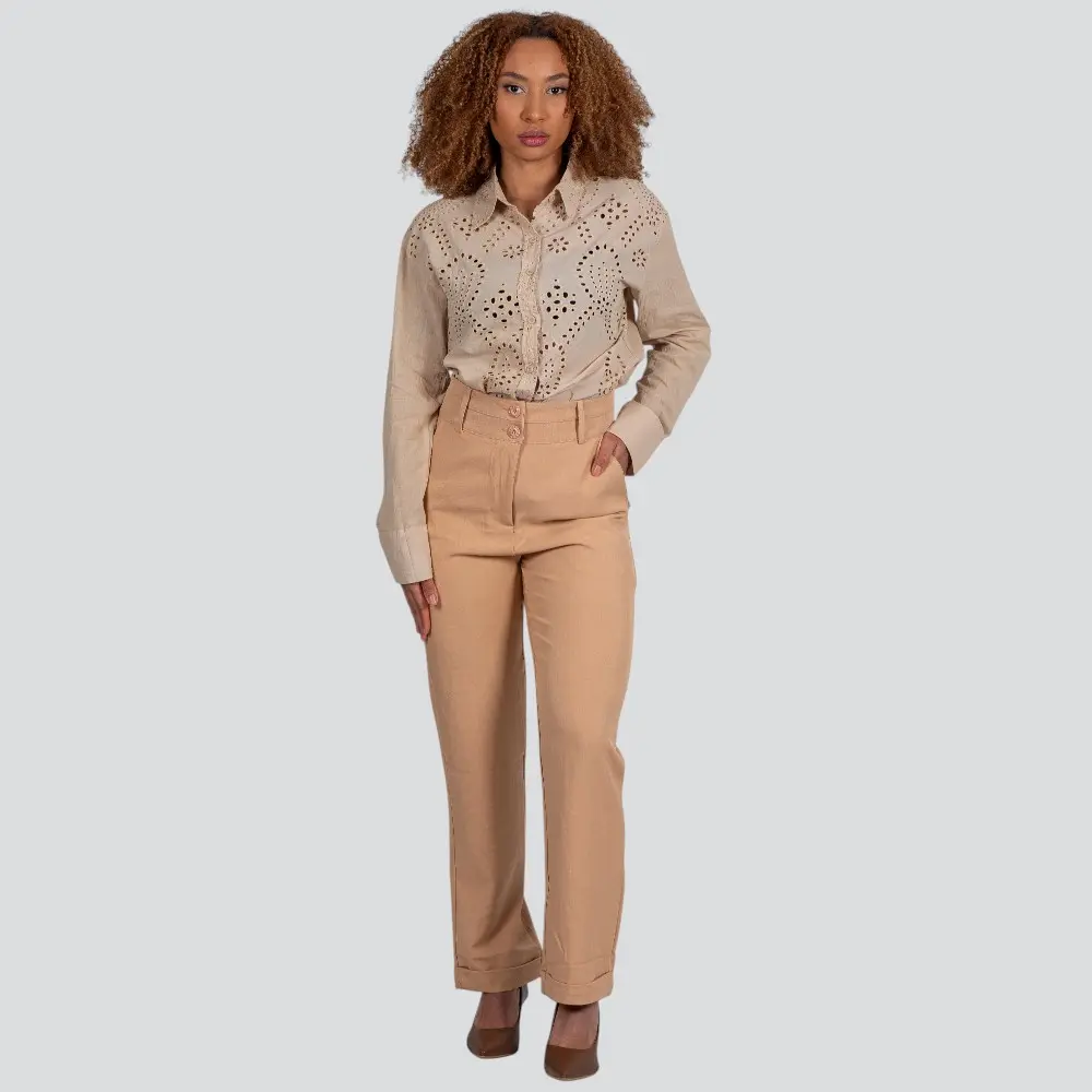 Camisa Feminina Manga Longa Laise .TY2501418C