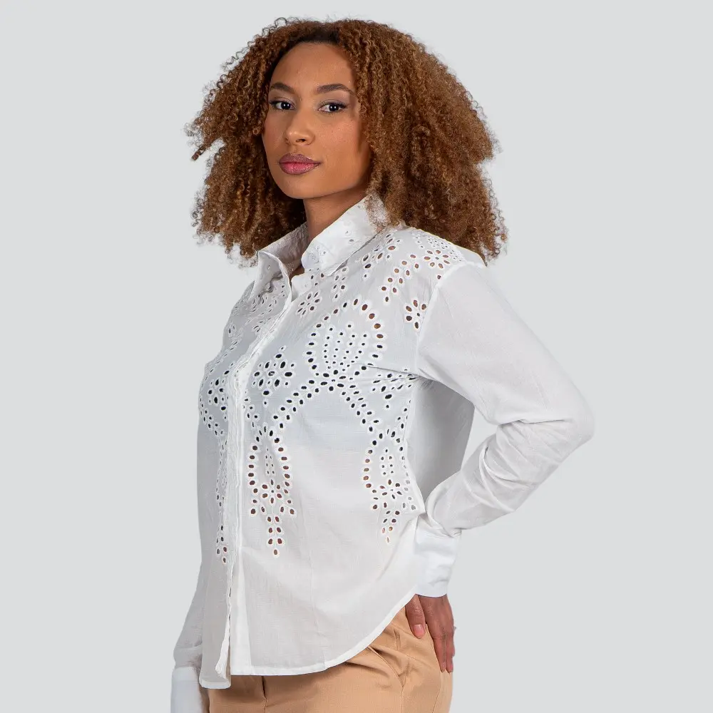 Camisa Feminina Manga Longa Laise .TY2501418C