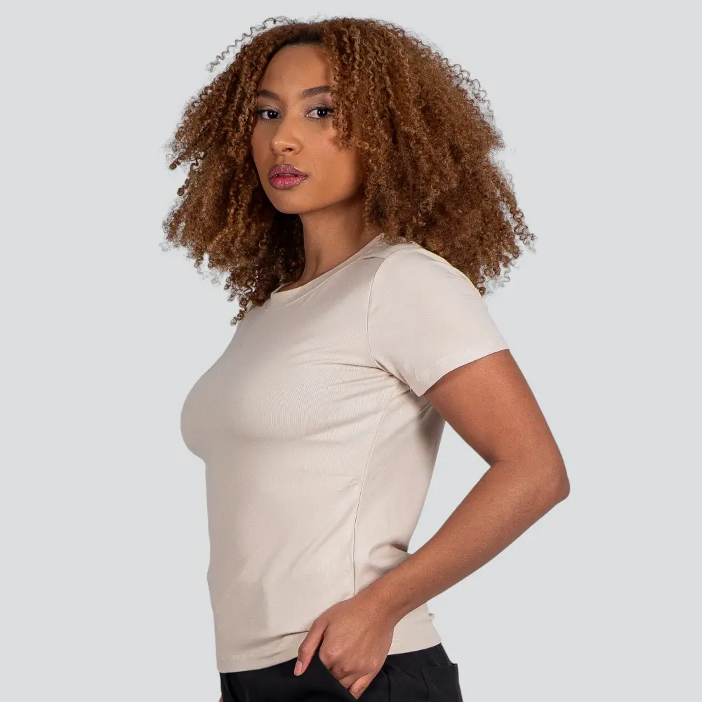 Blusa Feminina Manga Curta Gola Lisa .YS2966