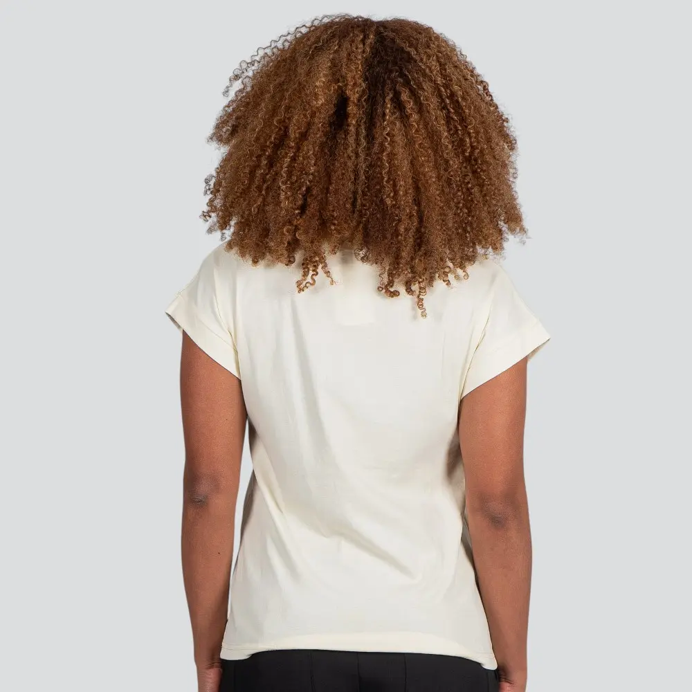 Blusa Feminina Manga Curta Gola V Lisa .XB639