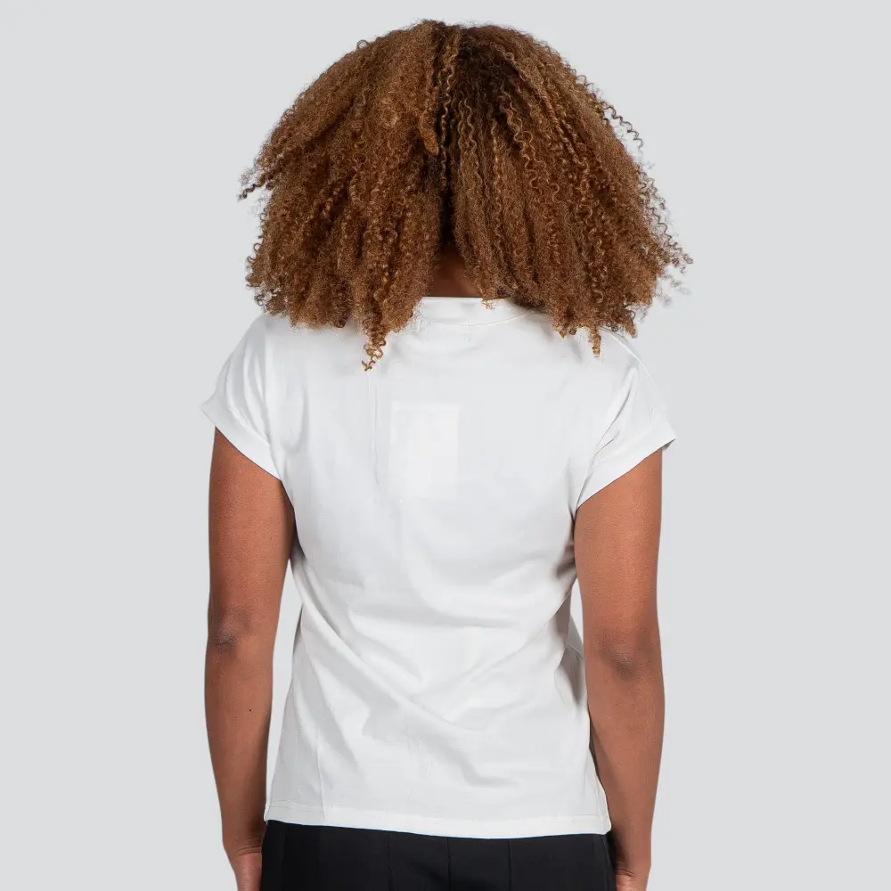 Blusa Feminina Manga Curta Gola V Lisa .XB639