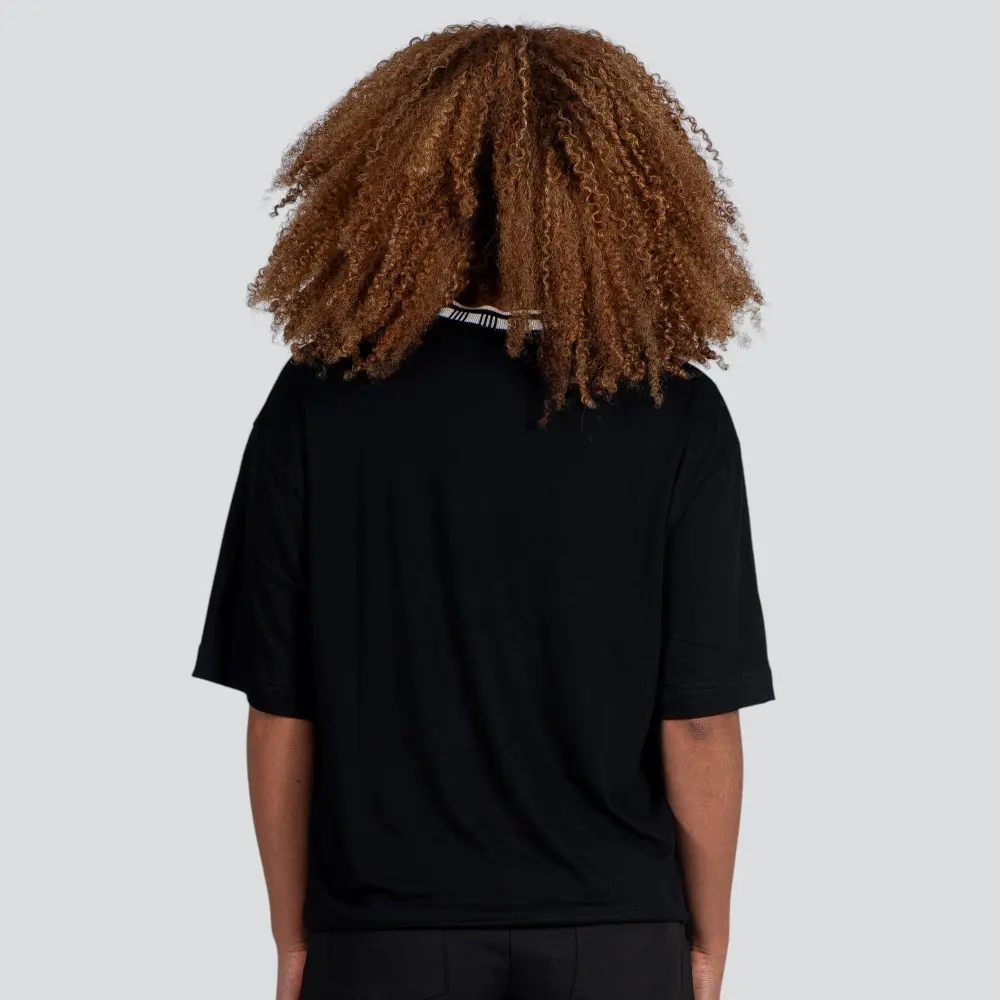 Blusa Feminina Manga Curta Viscose Creponada Com Estampa .617252