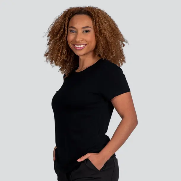 Blusa Feminina Manga Curta Viscolinho Tricot .91515 Preto