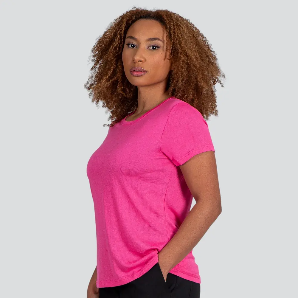 Blusa Feminina Manga Curta Viscolinho Tricot .91515