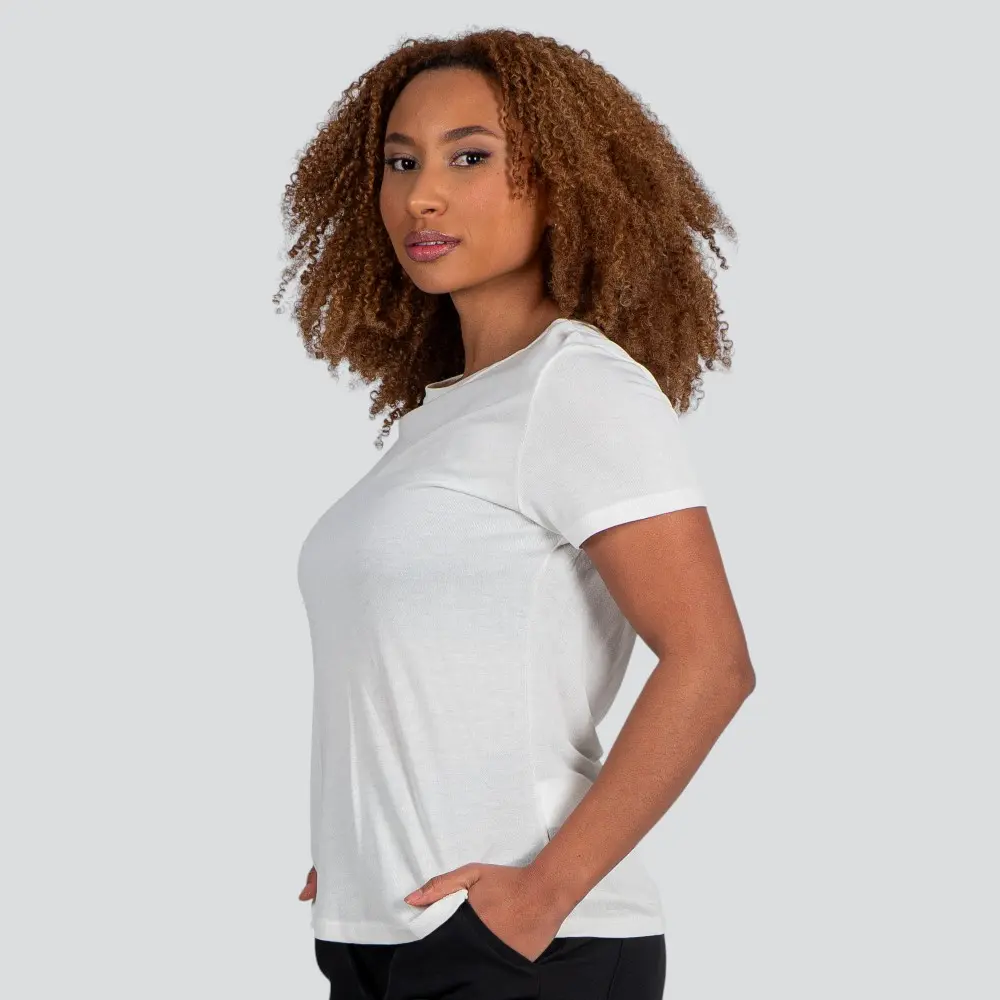 Blusa Feminina Manga Curta Viscolinho Tricot .91515