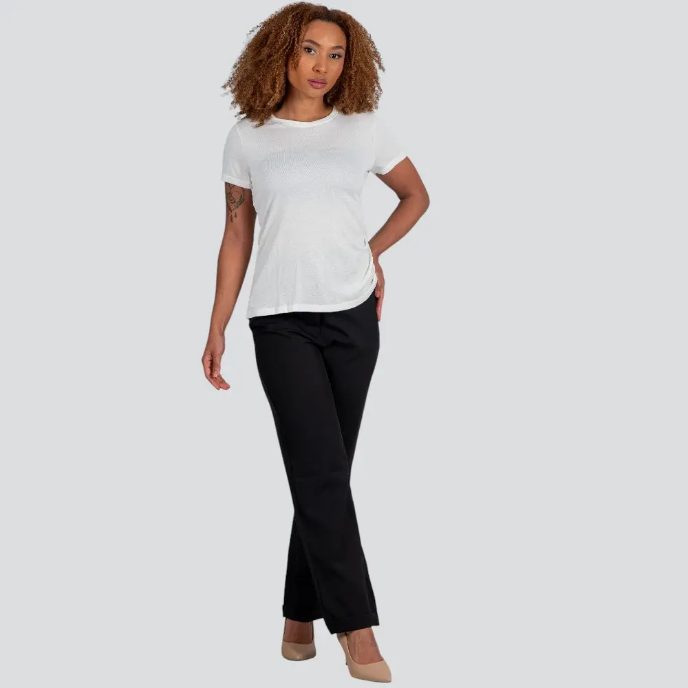 Blusa Feminina Manga Curta Viscolinho Tricot .91515