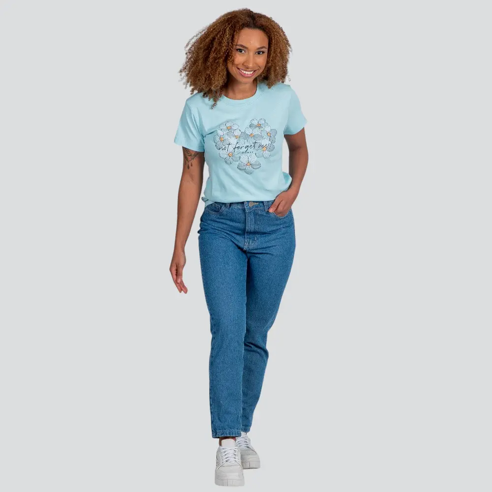 Blusa Feminina Manga Curta Gola Com Estampa .YS3169