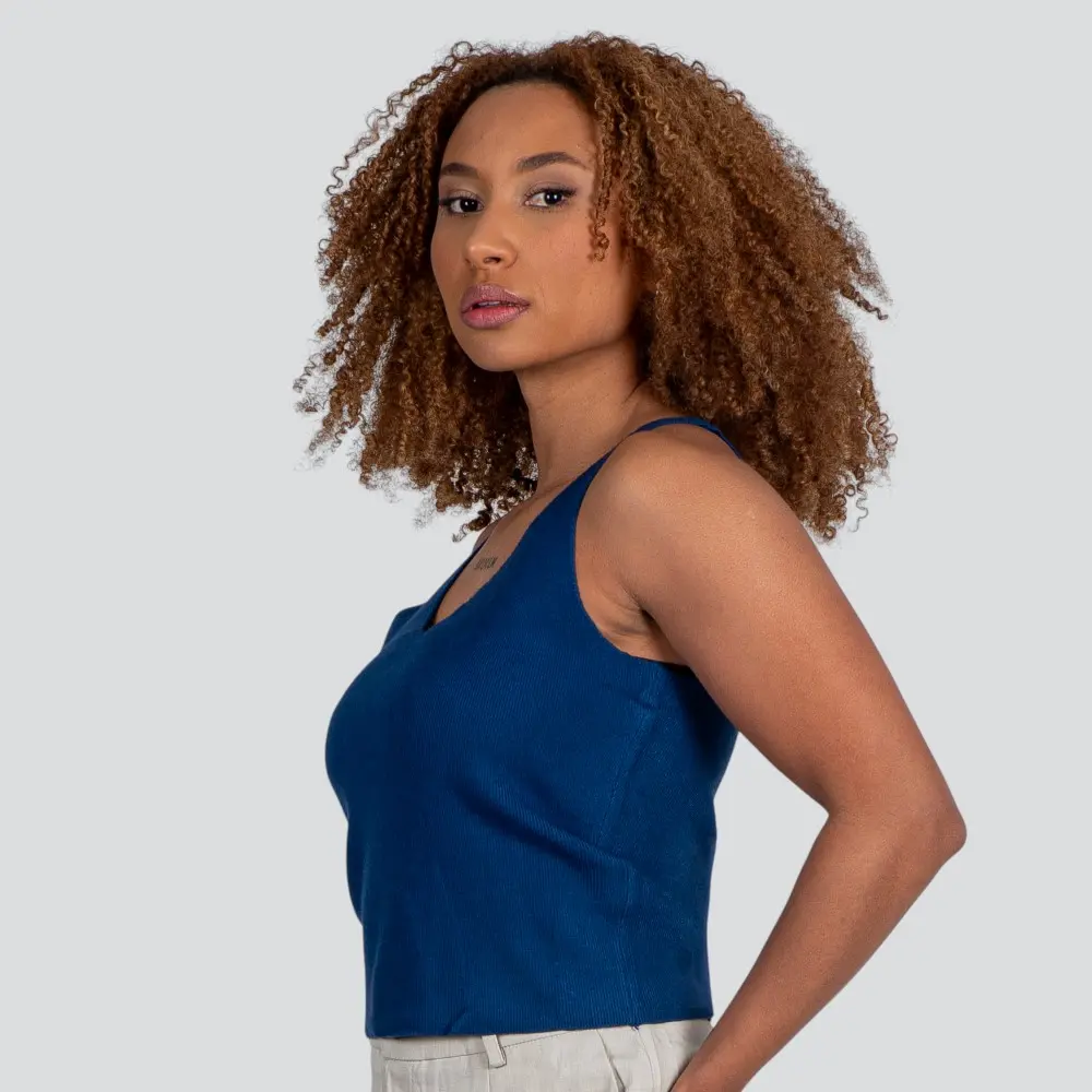 Regata Feminina Alça Média Tricô Modal .E2409283C