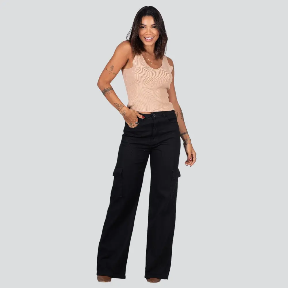 Calça Sarja Feminina Wide .0085153