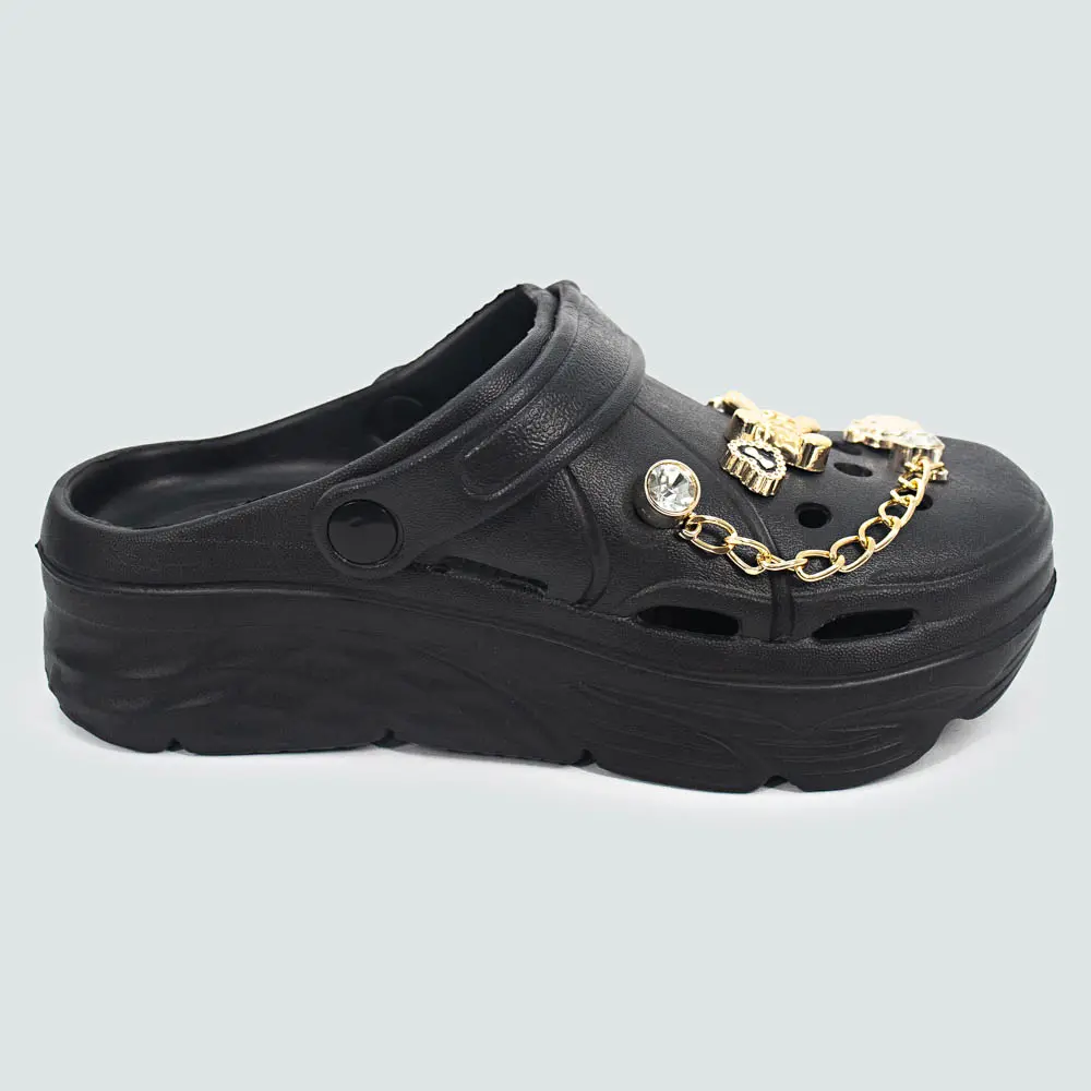 Babuche Feminina Com Correntinha e Pingentes Decorativos .AL51