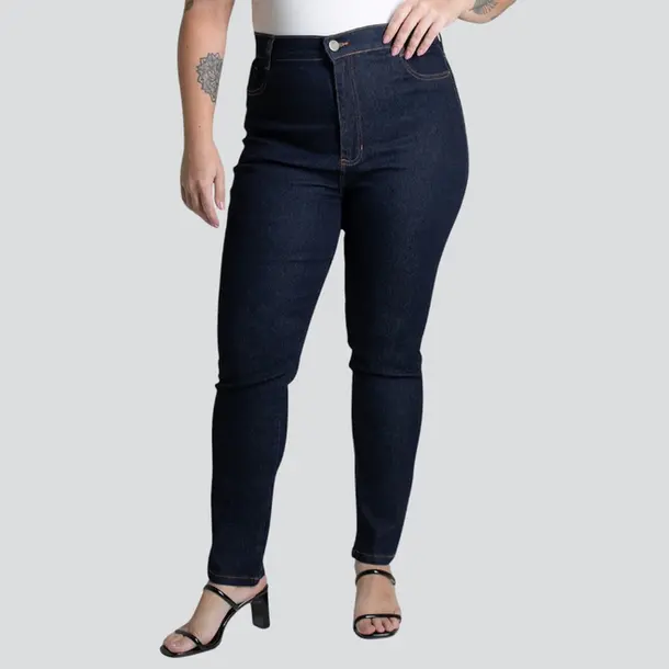 Calça Jeans Feminina Plus Cigarrete .279535
