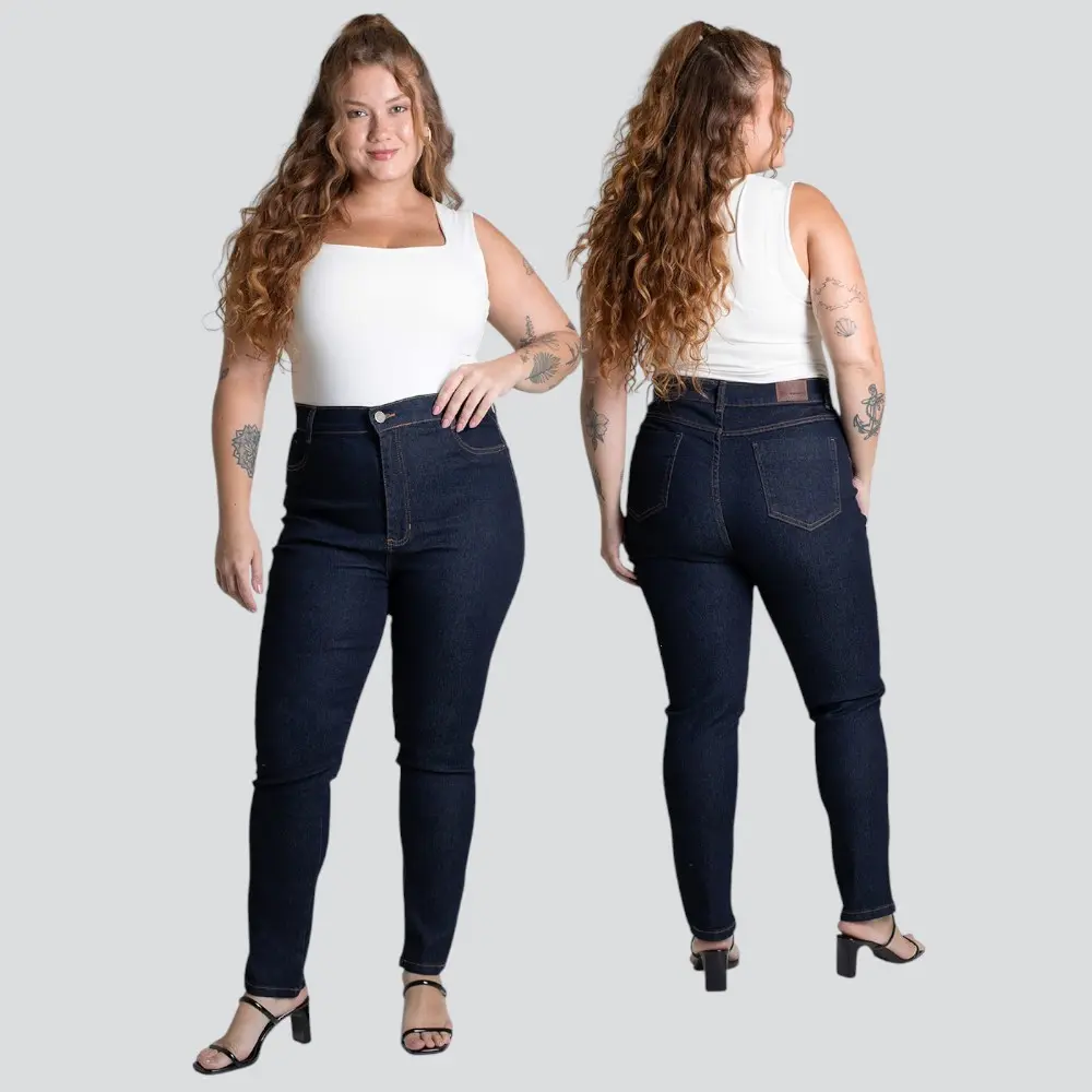 Calça Jeans Feminina Plus Cigarrete .279535