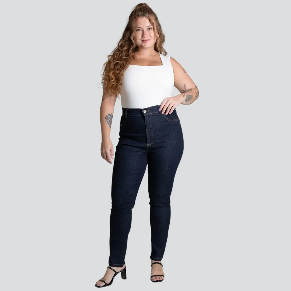 Calça Jeans Feminina Plus Cigarrete .279535
