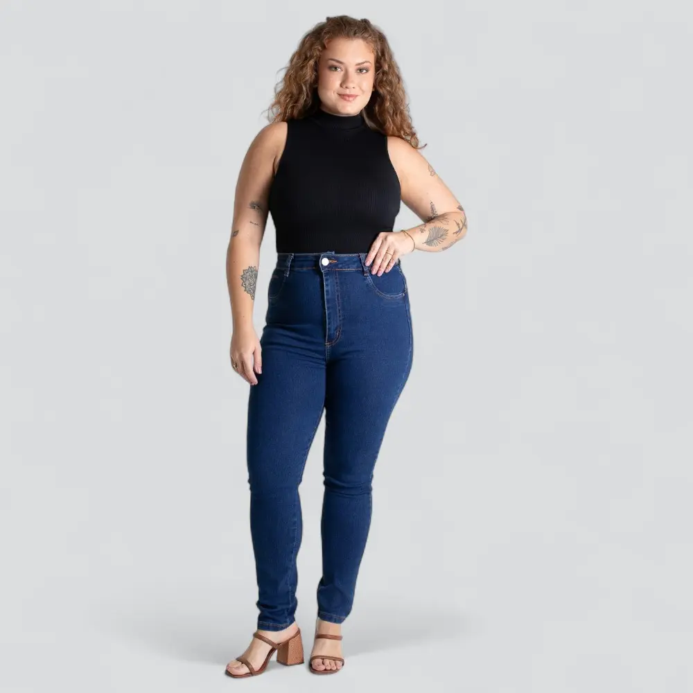 Calça Jeans Feminina Plus Skinny .280642