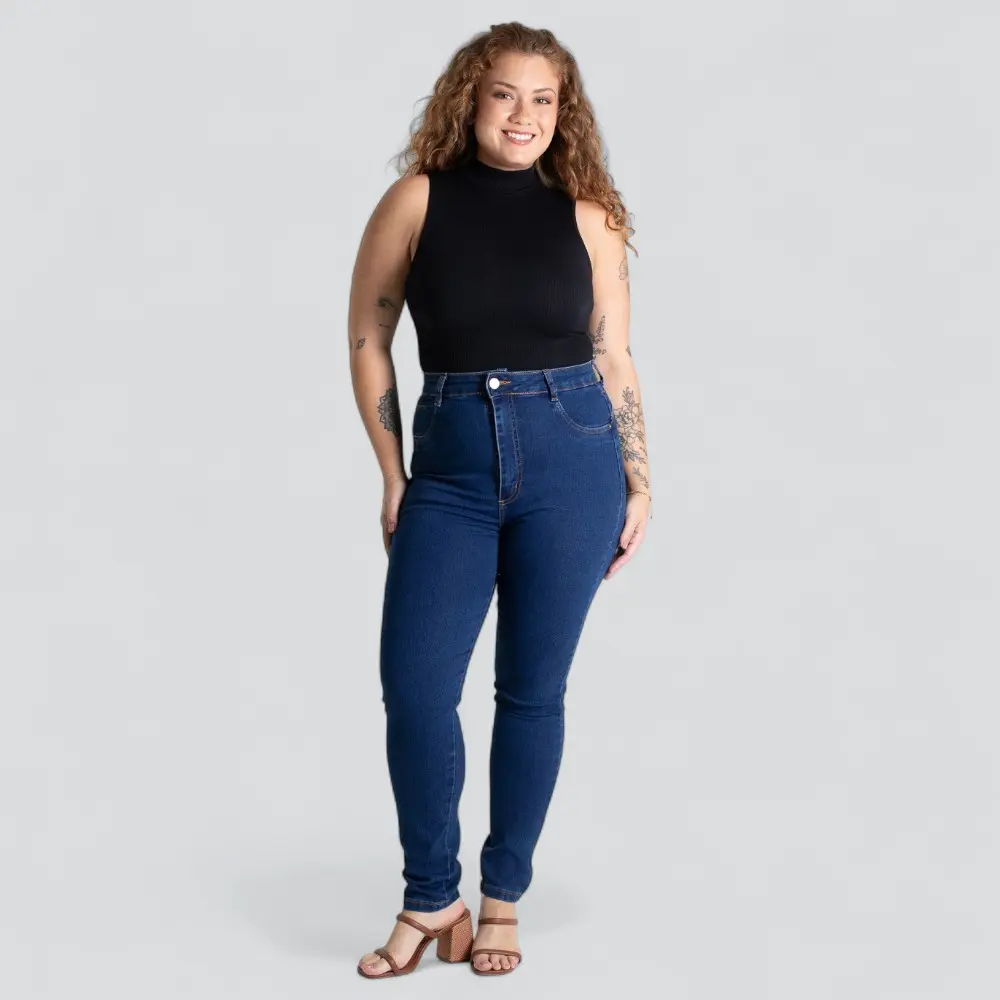 Calça Jeans Feminina Plus Skinny .280642