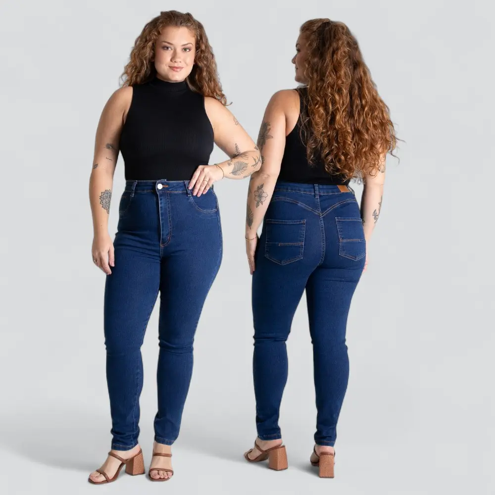 Calça Jeans Feminina Plus Skinny .280642