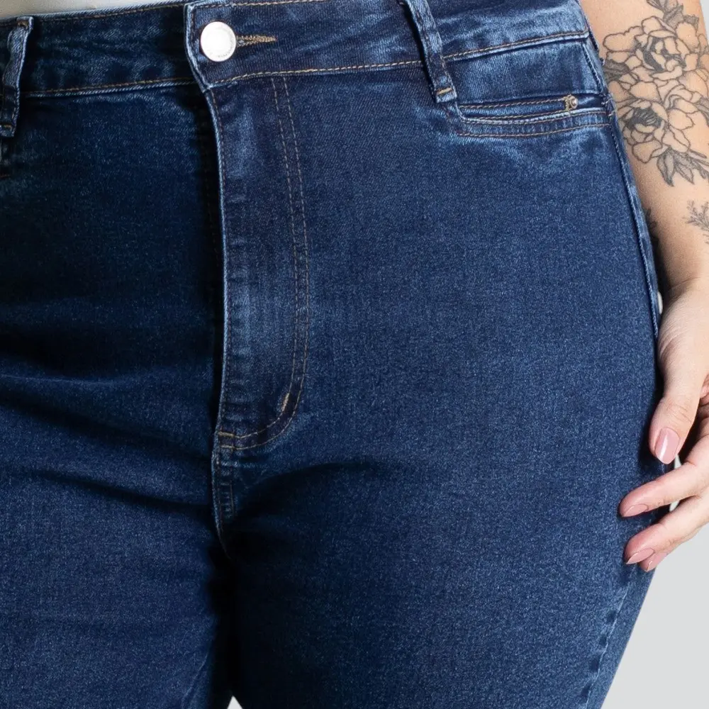 Calça Jeans Feminina Plus Reta .280687