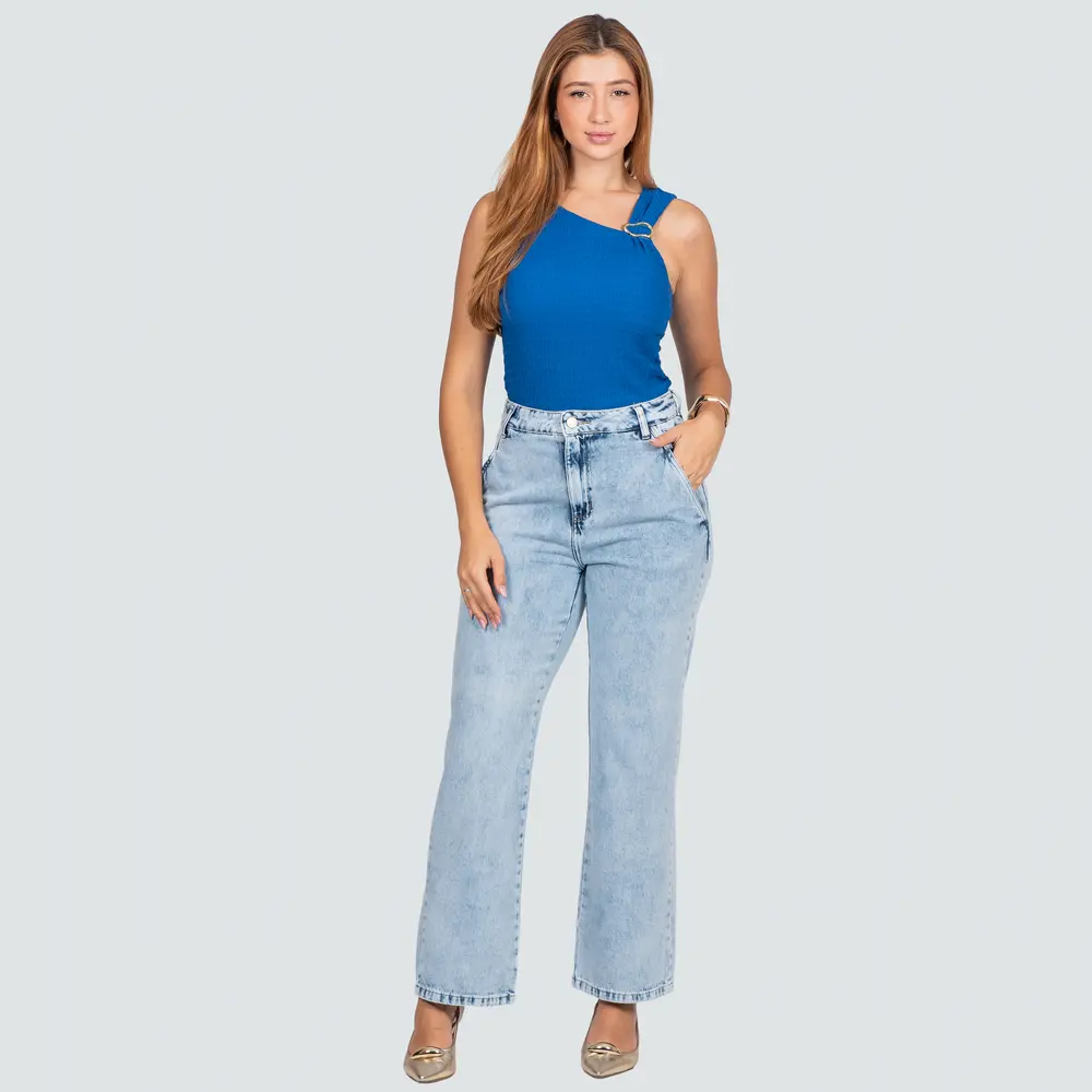 Calça Jeans Feminina Reta .281303