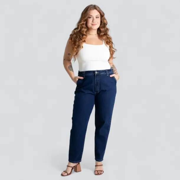 Calça Jeans Feminina Plus Mom .280847