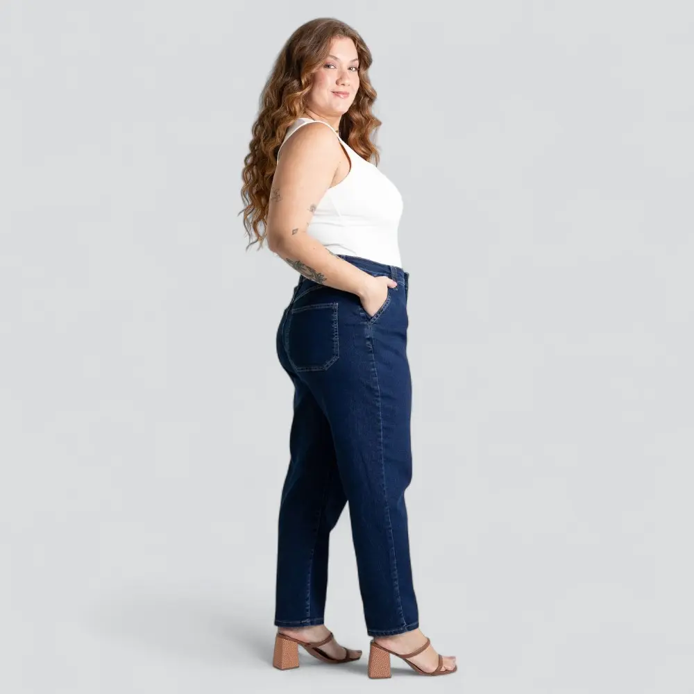 Calça Jeans Feminina Plus Mom .280847