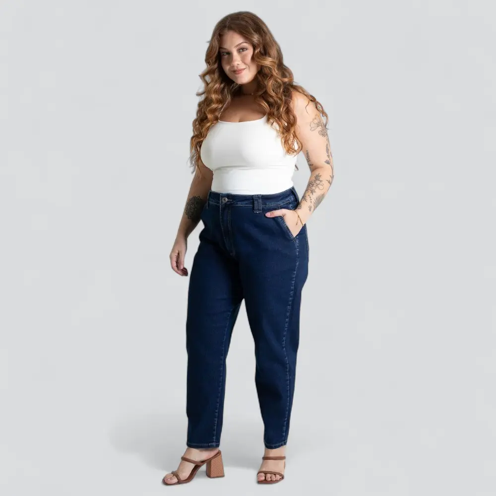 Calça Jeans Feminina Plus Mom .280847
