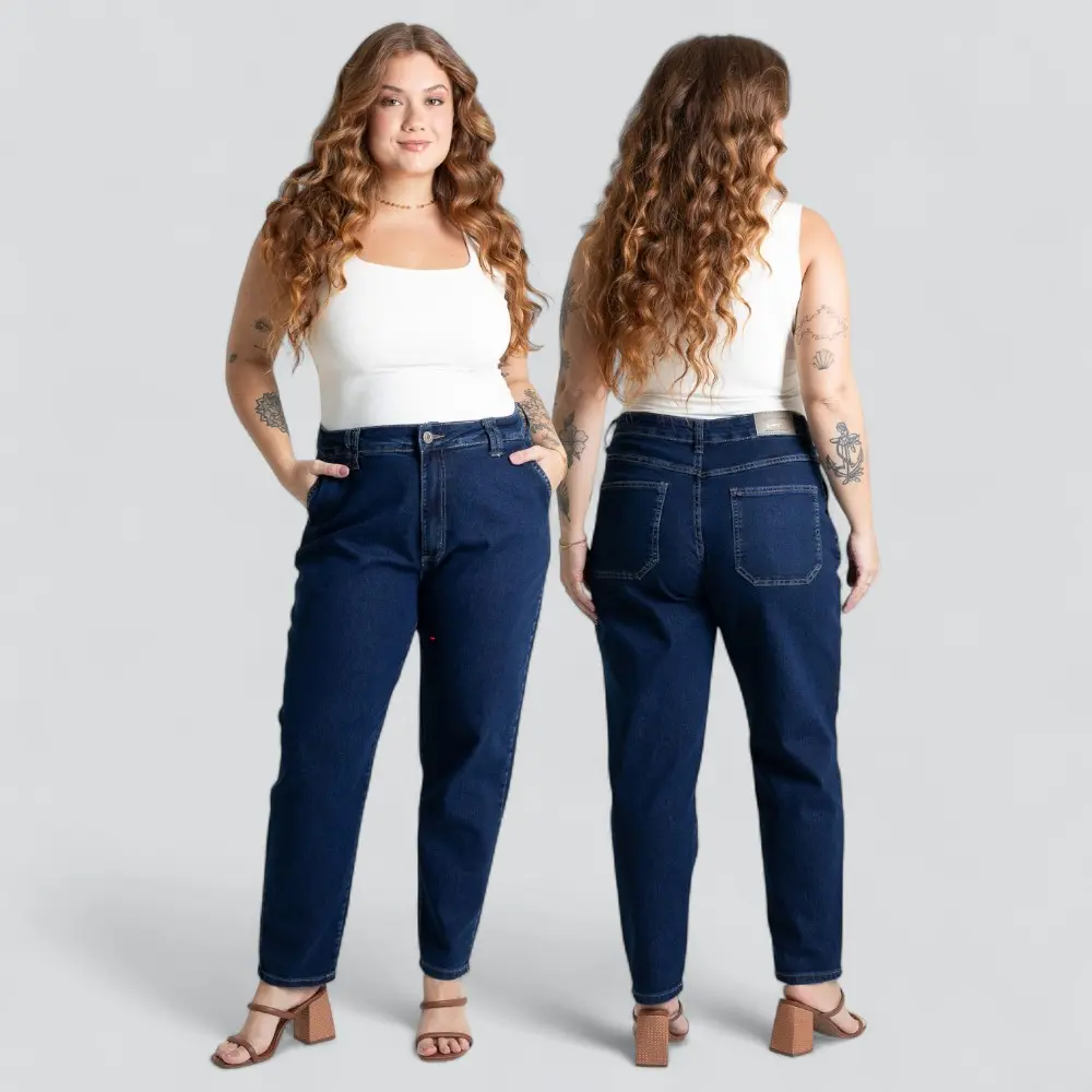 Calça Jeans Feminina Plus Mom .280847