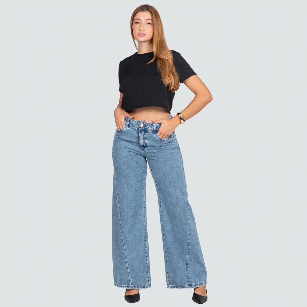 Calça Jeans Feminina Wide .281018