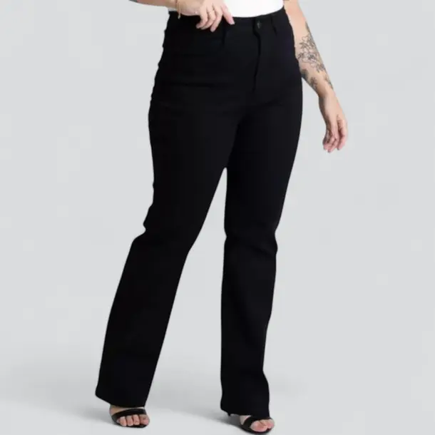 Calça Sarja Sawary Feminina Plus Reta .281030