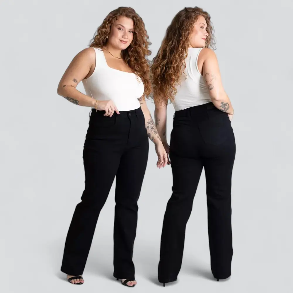 Calça Sarja Sawary Feminina Plus Reta .281030