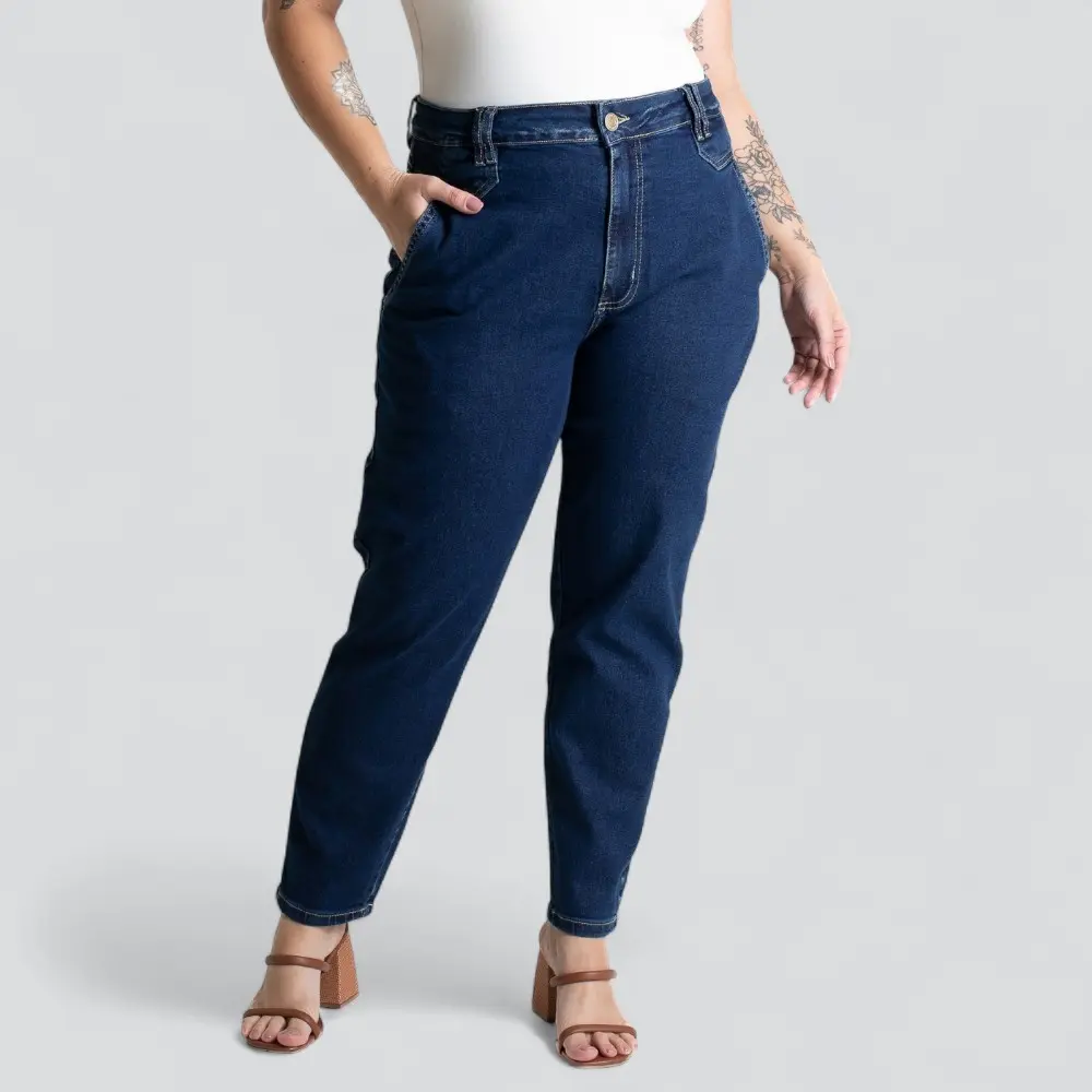 Calça Jeans Feminina Plus Mom .280848