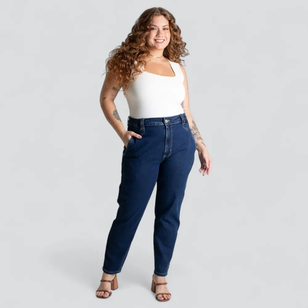Calça Jeans Feminina Plus Mom .280848