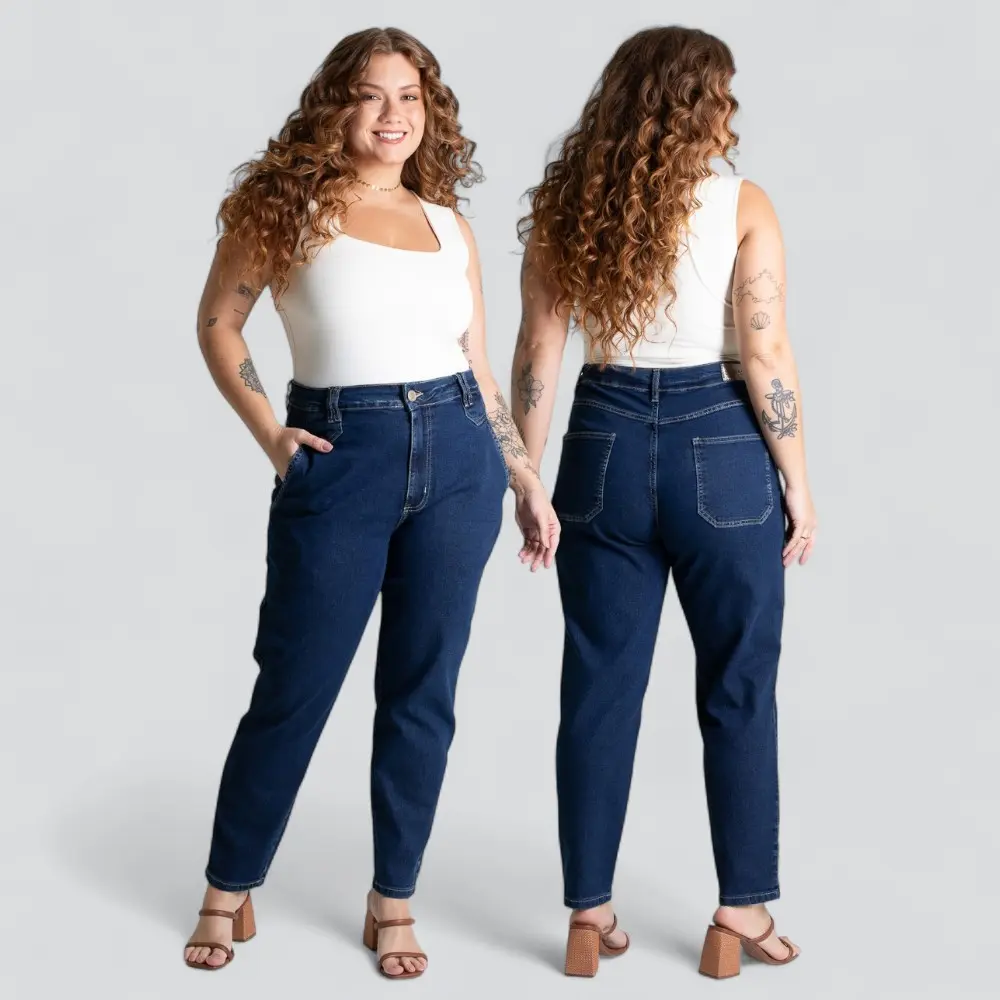 Calça Jeans Feminina Plus Mom .280848