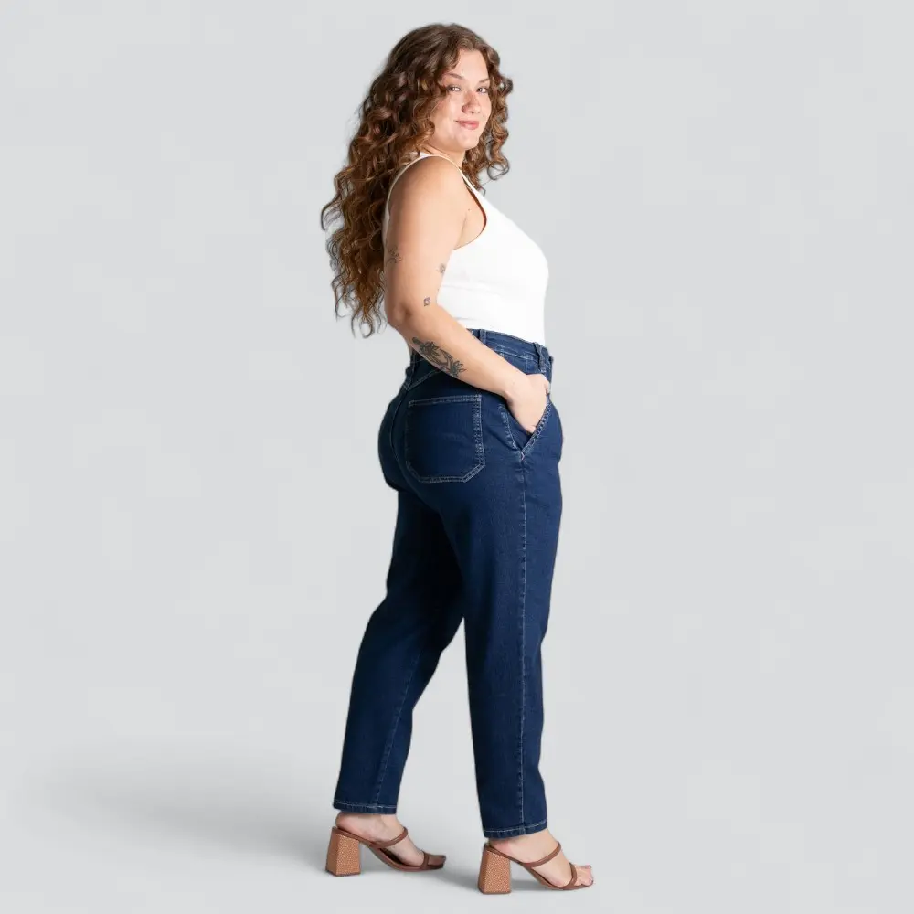 Calça Jeans Feminina Plus Mom .280848