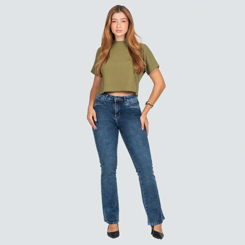 Calça Jeans Feminina Bootcut .281088