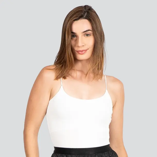 Body Feminino Alça Fina Poliamida .ZW235 Branco