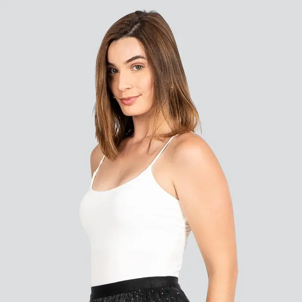 Body Feminino Alça Fina Poliamida .ZW235 Branco