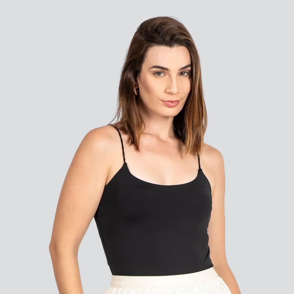 Body Feminino Alça Fina Poliamida .ZW235