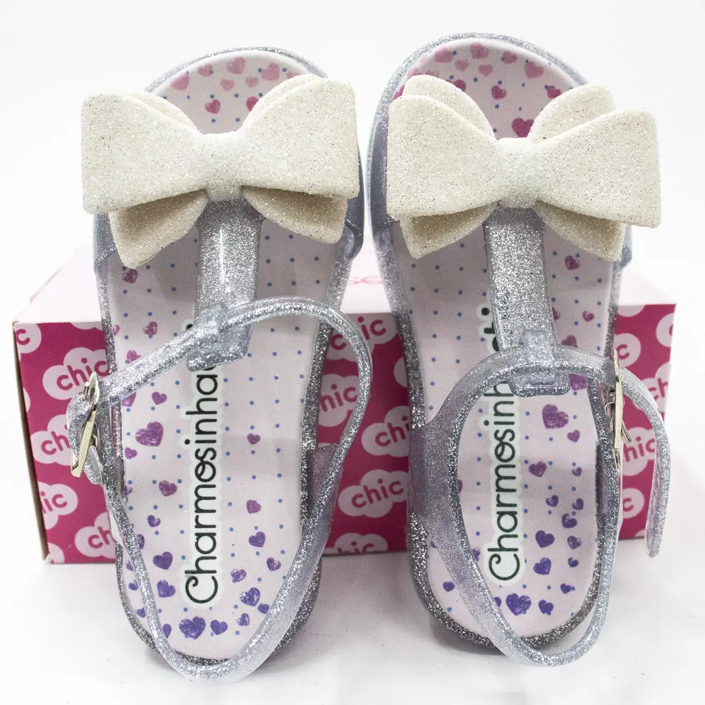 Sandália Bebê Menina Laço Glitter .2195