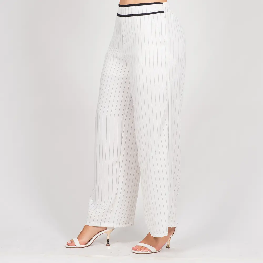 Calça Feminina Pantalona Risca de Giz .3000873